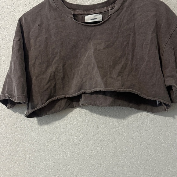 JOAH BROWN Cropped Boxy T-Shirt - Brown - Picture 6 of 6